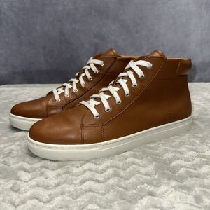 Polo Ralph Lauren Women’s  Dree High Top Sneaker shoes 10B Brown Leather